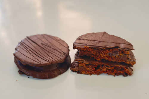 Alfajor de Trufa. Sin gluten, Vegano, Sin azúcar.