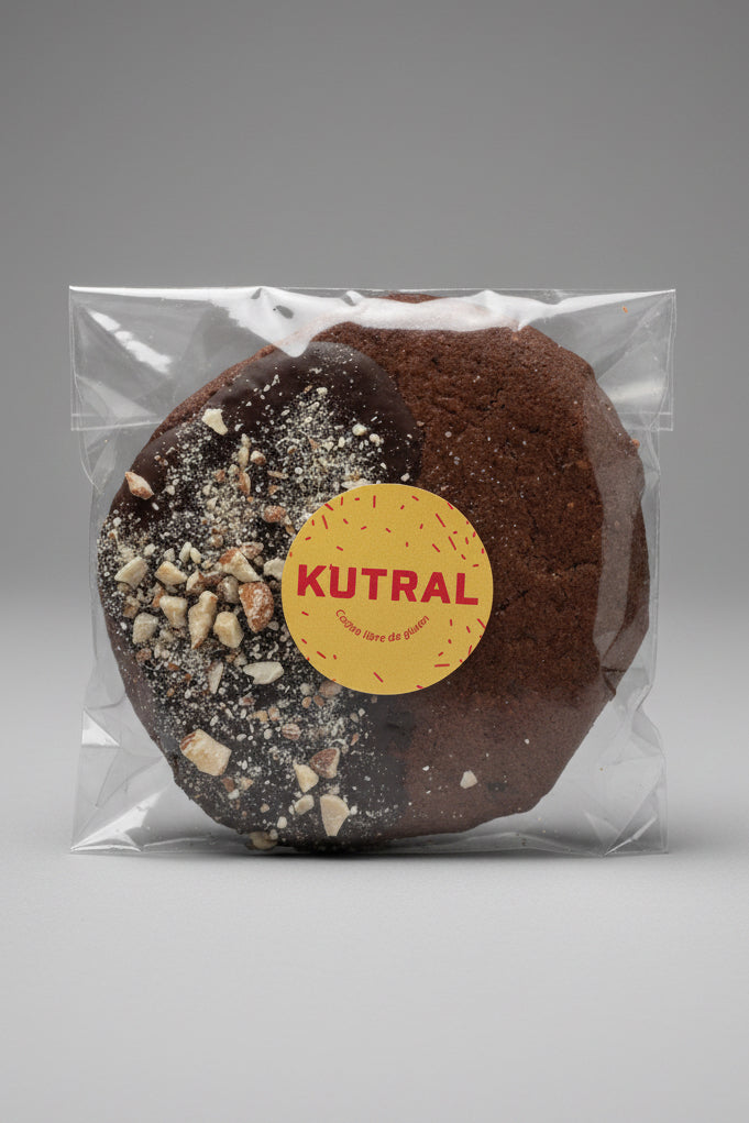Galletón Almendras CHOCOLATE NEGRO . Sin gluten, Vegano, Sin azúcar