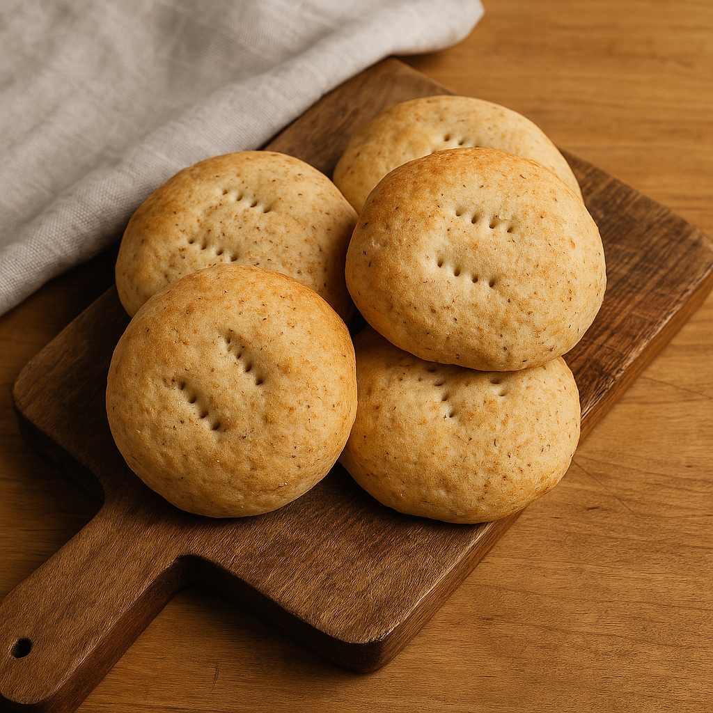 Pan Amasado Integral. Sin gluten, APLV, Vegano. Paquete de 8 unidades