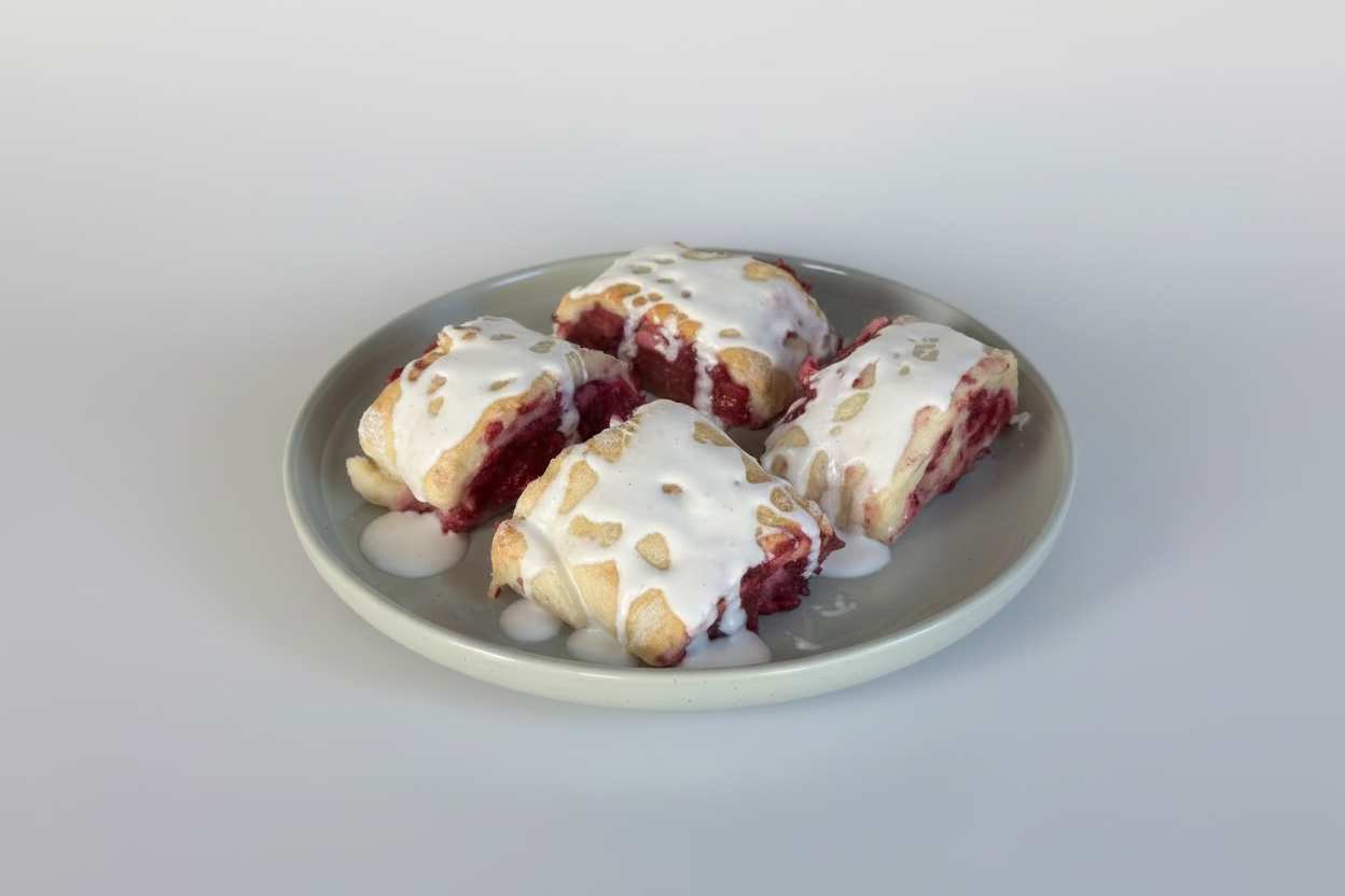 Top Frambuesa y crema de almendras. Sin gluten, Vegano, Sin azúcar