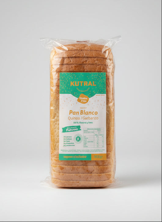 Pan de molde Blanco. Sin gluten, APLV, Masa madre, Vegano. 900 grs aprox