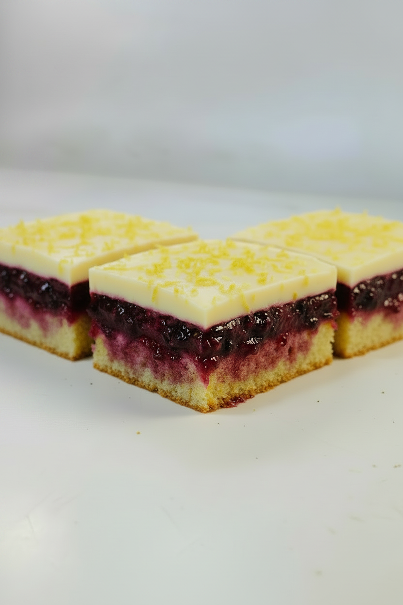 Siruri Pastel Arándanos, frutilla y ganache chocolate blanco. Sin gluten, Vegano, Sin azúcar